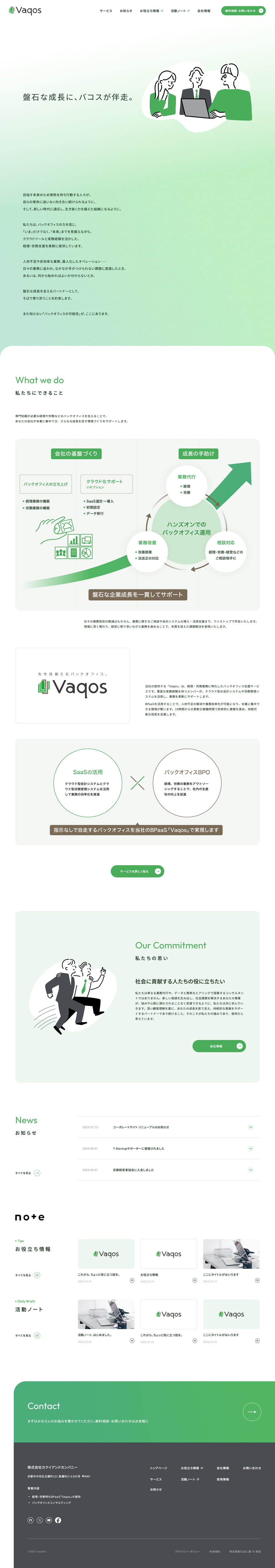 Vaqos（バコス）TOPページ［PC］
